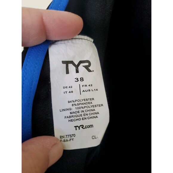 TYR Swimsuit Durafast Elite Women's Trinityfit Hexa Swimsuit Black Size 38 - Picture 9 of 13